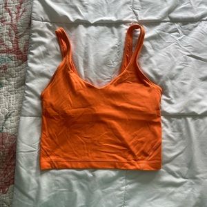 lululemon bright orange align tank size 4